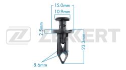 Клипса крепёжная Ford General Motors Nissan (миним. кол-во заказа 10 шт) be-1619