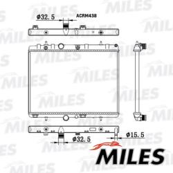 Радиатор CITROEN C2/C3/DS3  1.4-1.6/1.4D-1.6D A/T 05-/10- acrm438