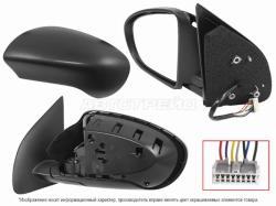 Зеркало Nissan Qashqai 06-13 / Dualis 07-14 / Qashqai+2 08-14 (Слева/ Обогрев/ Регулировка/ Складыва