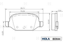 Колодки задние BD844