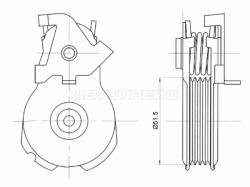 Натяжитель приводного ремня FORD MAVERICK/MAZDA MPV/TRIBUTE 2,3/2,5/3,0