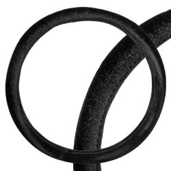 Оплетка на руль, искусственный мех, черная, 38 см / M (AWC-SF-09M)