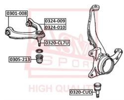 Опора шаровая нижняя HONDA ACCORD IX 2008- 0320-cud