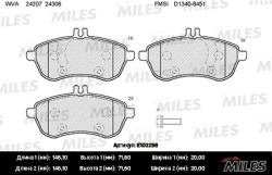 E100256 Колодки тормозные MERCEDES W204/W212 передние SemiMetallic