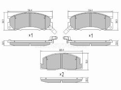 Колодки тормозные (Спереди) Toyota Lite Ace 92-96 / Lite Ace Truck 86-99 / Previa 90-00 / Town Ace 8