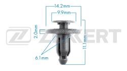 Клипса крепёжная General Motors Nissan (миним. кол-во заказа 10 шт) be-1126