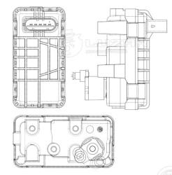 Актуатор турбокомпрессора для а/м Ford Transit (11-) 2.2D (тип GTB1749V) (LTC 1013e)