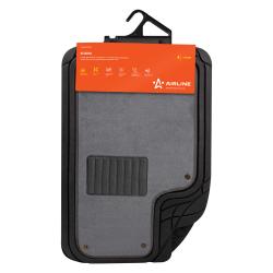 Ковры полимерные с отстегивающимся ковролином в салон автомобиля универсальные, цвет сер./черн., компл. 4 шт. (ACM-RCM-04)