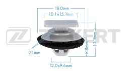 Клипса крепёжная Mazda (миним. кол-во заказа 10 шт) be-3565