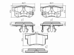 Колодки тормозные (Сзади) Honda Accord 91-16 / Civic 95-12 / Civic Ferio 00-05 / CR-V 95-12 / Suzuki