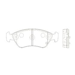 Колодки тормозные дисковые KIA Rio 2000 - 2005 / Credos 1996 - 2000 / Clarus 1996 - 2000 ckkk-8