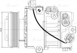 Компрессор кондиц. для а/м Hyundai i40 (11-) 2.0i (тип Doowon) (LCAC 0841)