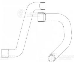LUZAR LPK 0301s Патрубки охлаждения для автомобилей ГАЗ 33106 Валдай c дв.Cummins (силикон, кмпл., 2 шт.)