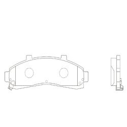 GK0150 Колодки тормозные FORD EXPLORER 93-/MAZDA B-SERIE 96- передние
