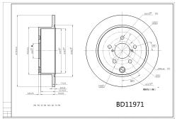 K011705 Диск тормозной SUBARU FORESTER/IMPREZA/XV 1.6/2.0 12- задний
