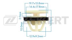 Клипса крепёжная Hyundai (миним. кол-во заказа 10 шт) be-1937