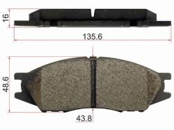 Колодки тормозные (Спереди) Nissan AD 99-08 / Almera 00-06 / March 92-02 / Sunny 98-04 / Hyundai Cli