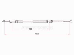 Трос ручного тормоза BMW 3 E90/91 RH/LH 05-10