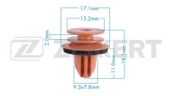 Клипса крепёжная Mercedes-Benz (миним. кол-во заказа 10 шт) be-3828