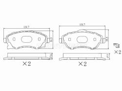 Колодки тормозные (Спереди) Opel Corsa 00-06 / Meriva 03-10