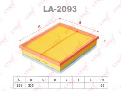 Фильтр воздушный CITROEN/PEUGEOT 1.6D 08- LA-2093
