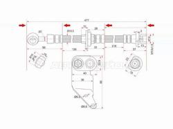 Шланг тормозной перед (Таиланд) HONDA ODYSSEY/AVANCIER/ACCORD/TORNEO CF#/CL#/CH#  99- RH