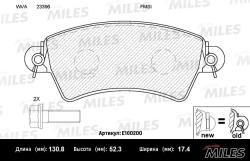 E100200 Колодки тормозные CITROEN XSARA 97-00/PEUGEOT 206/306 93-02 перед. SemiMetallic