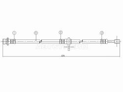 Шланг тормозной передний (Таиланд) HONDA CIVIC 01-/STEPWGN 15-21 LH
