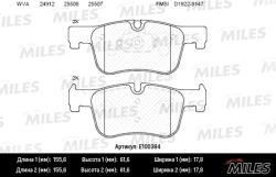 Колодки тормозные BMW 1 F20/21 /3 F30/34/35 /4 F32/36 передние SemiMetallic E100384
