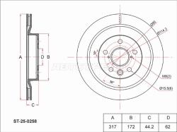 Диск тормозной (Сзади) Toyota RAV4 (XA50) 18-