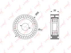 Натяжитель ремня приводного VW GOLF 5/JETTA/TIGUAN 1.4 06- PT-3239