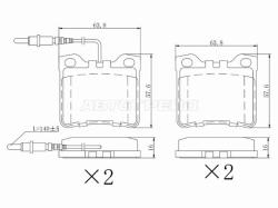 Колодки тормозные (Сзади) Mercedes-Benz V-Class 96-03 / Vito 96-03 / Peugeot 605 89-99