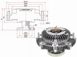 Вискомуфта SUZUKI JIMNY 97-/WAGON R+ 00-