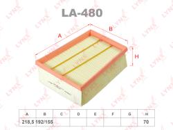 Фильтр воздушный RENAULT MEGANE 1.2/1.6 15- LA-480