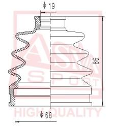 Шрус наружный 19x46x23 DAEWOO DAEWOO MATIZ dw-72a40