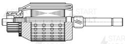Ротор стартера для а/м Daewoo Matiz (98-)/Chevrolet Aveo (04-) 1.0i/1.2i (SR 0510)