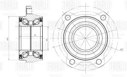 Ступица для а/м VW Touareg (10-) (перед./задн. с подшип) (MR 1810)