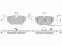 Колодки тормозные (Сзади) BMW 3-Series 90-06 / Z4 02-08