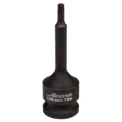 AIRLINE ATAS023 Головка ударная торцевая 1/2" DR внешний TORX T25 L=78 мм