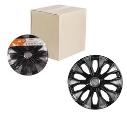 Колпаки колесные 15" "Волтек Т", серебристый/черный, карбон, компл. 2 шт. (AWCC-15-18)