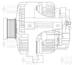 Генератор для а/м Volvo XC90 (02-) 2.5T/S60 (00-)/S80 I (99-) 2.4i 140A (LG 1057)