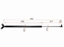 Амортизатор крышки багажника Honda Stream 00-06 (Слева)