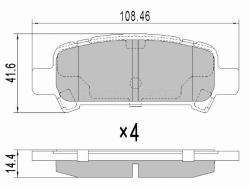 Колодки тормозные (Сзади) Subaru Forester 97-08 / Impreza 92-07 / Legacy 98-09 / Outback 98-06
