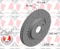 Диск тормозной передний перфорированный с покрытием SPORT COAT Z 590.2834.52