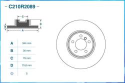 Тормозной диск передний C210R2089