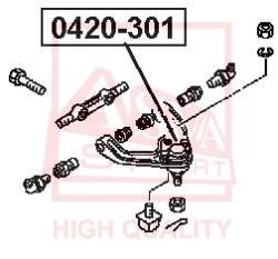 Опора шаровая верхняя MITSUBISHI MITSUBISHI : CANTER FE507B/FB501MITSUBISHI CANTER FA/FB/FE 0420-301
