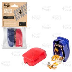 Клеммы АКБ в комплекте латунь, быстросъём., прижим. пластина для проводов до 25мм кв. (SBT 020)