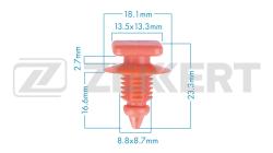 Клипса крепёжная Alfa Romeo Fiat Lancia (миним. кол-во заказа 10 шт) be-3628