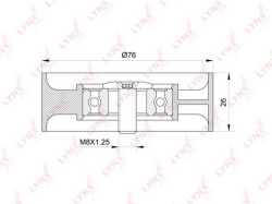 Ролик ремня приводного MITSUBISHI Outlander/Airtrek I 2.0-2.4 03-06 PB-5010