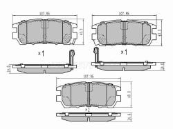 Колодки тормозные (Сзади) Mitsubishi Delica 94-07 / Pajero 91-00 / Pajero Sport 96-08 / Hyundai Gall